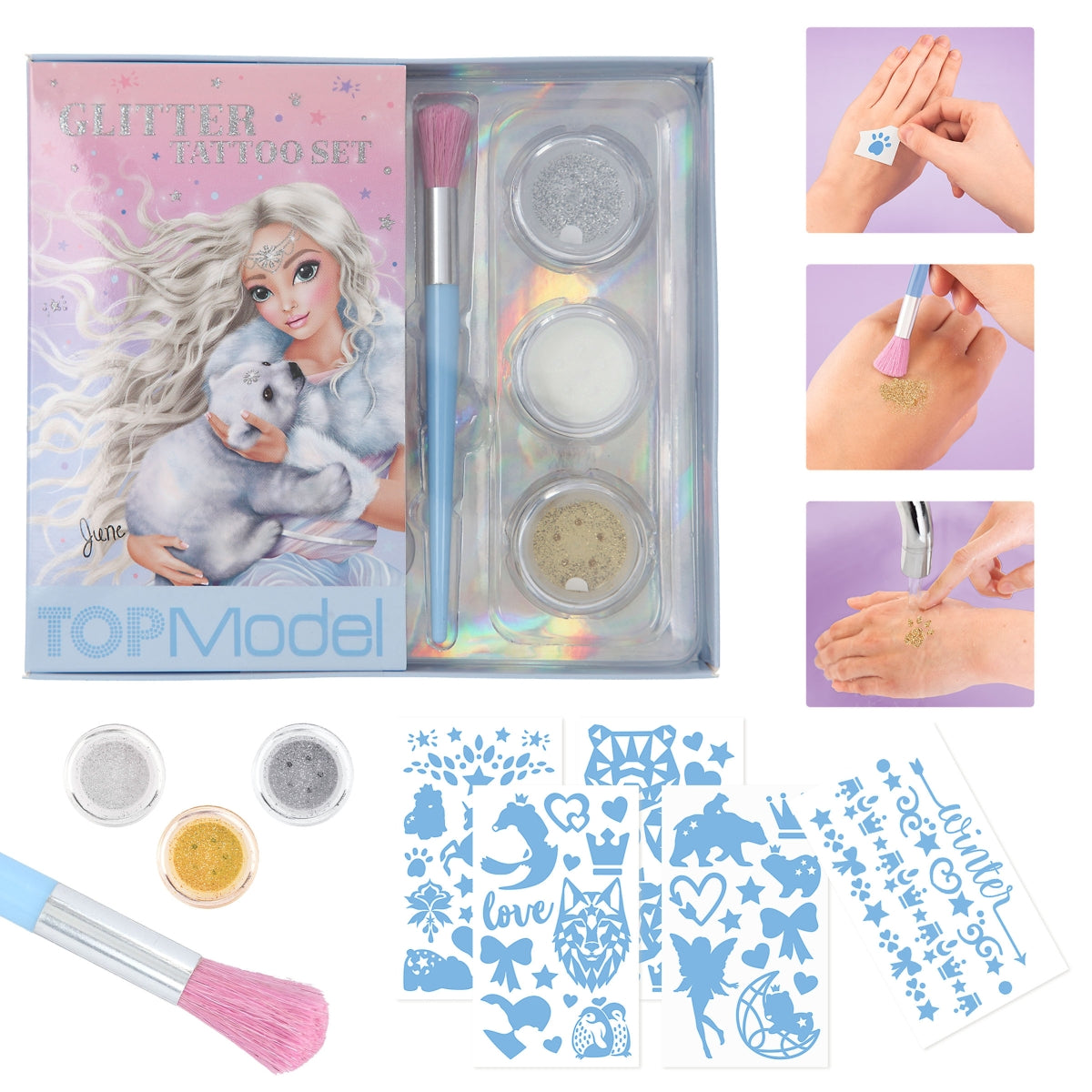 Depesche Topmodel Glitter Tattoo Set Iceworld – Petit Bazaar