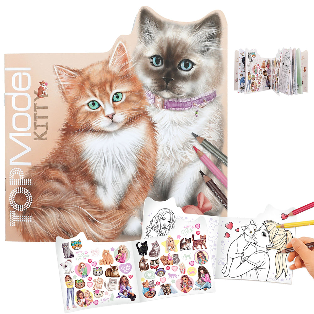 depesche-topmodel-kitty-colouring-book-figural-kitty-and-doggy-stationery-depe-0012713
