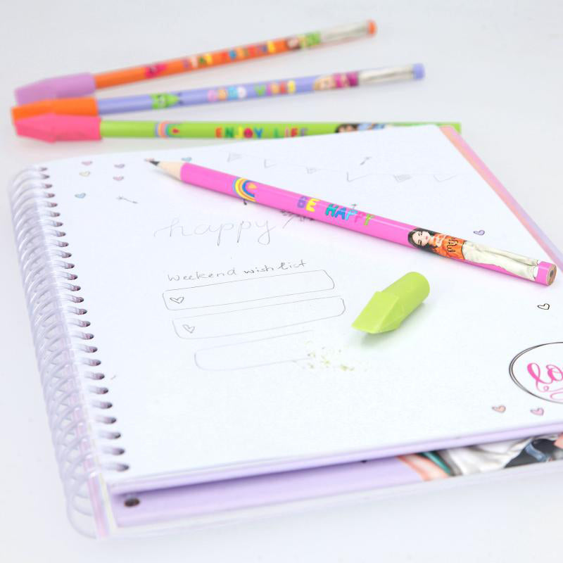 depesche-topmodel-pencil-set-with-eraser-topper-selflove-depe-0012088