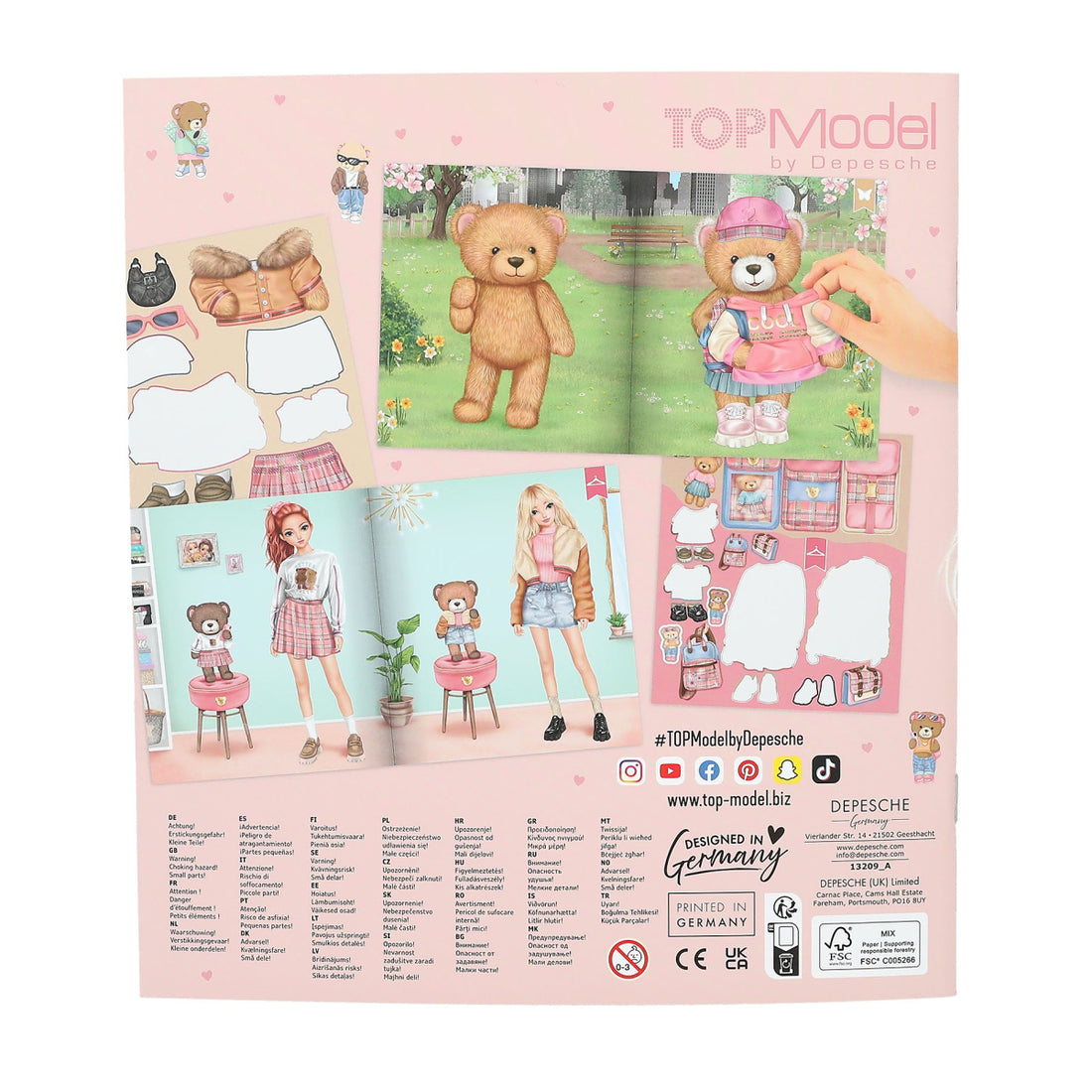 Depesche 13423 TOPModel Stickerworld - Livre de Stickers avec 16 Pages de Fond détaillées et 6 Pages d'autocollants d'accessoires | Votre wishlist sur Depesche 13423 TOPModel Stickerworld - Livre de Stickers avec 16 Pages de Fond détaillées et 6 Pages d'autocollants d'accessoires | Votre wishlist sur