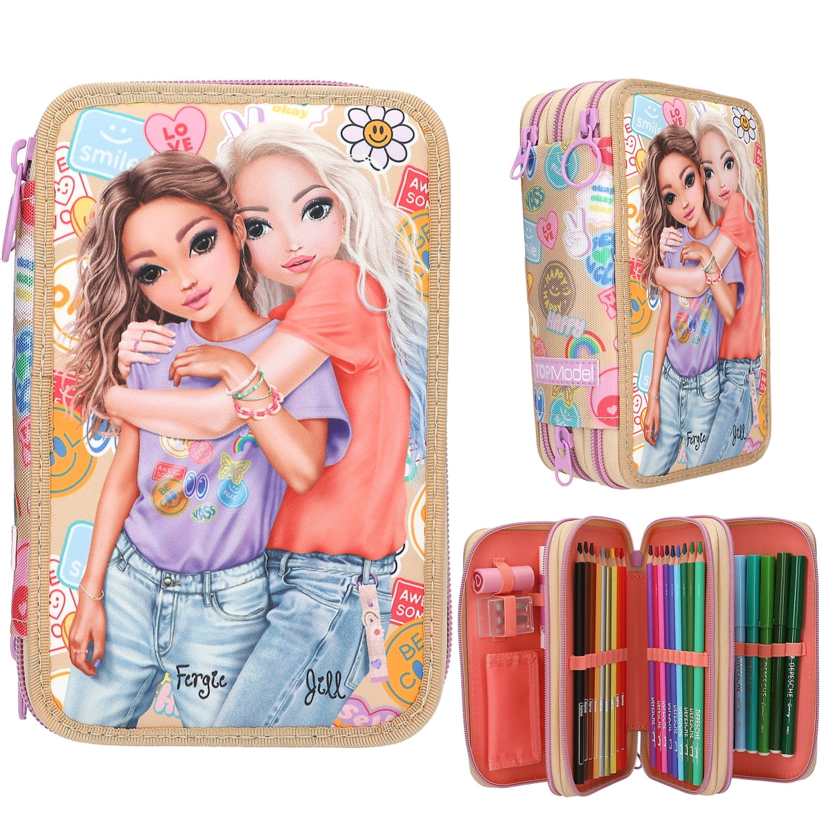 depesche-topmodel-triple-pencil-case-aop-girl-power-depe-0013282