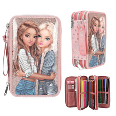 depesche-topmodel-triple-pencil-case-dots-stationery-depe-0014007