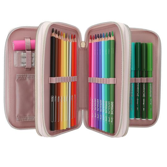 depesche-topmodel-triple-pencil-case-with-embroidery-summer-feeling-depe-0013303