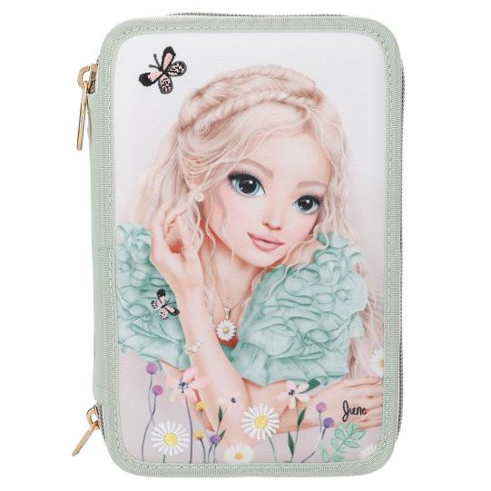 Depesche Topmodel Triple Pencil Case with Embroidery Summer Feeling