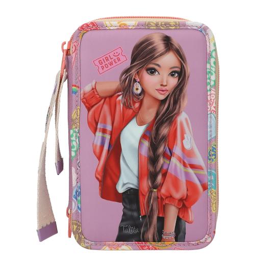 depesche-topmodel-triple-pencil-case-with-pendant-girl-power-depe-0013283