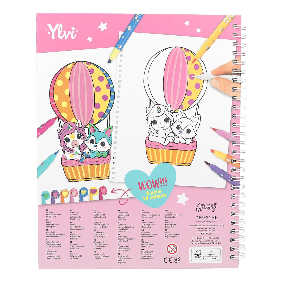 depesche-ylvi-coloring-book-with-felt-tip-pens-depe-0012930