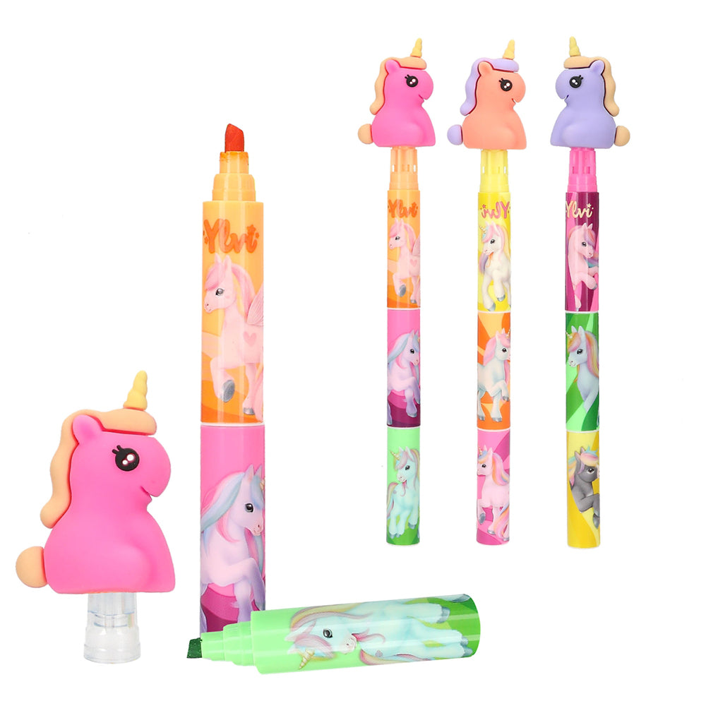 depesche-ylvi-highlighter-with-unicorn-topper-stationery-depe-0012369