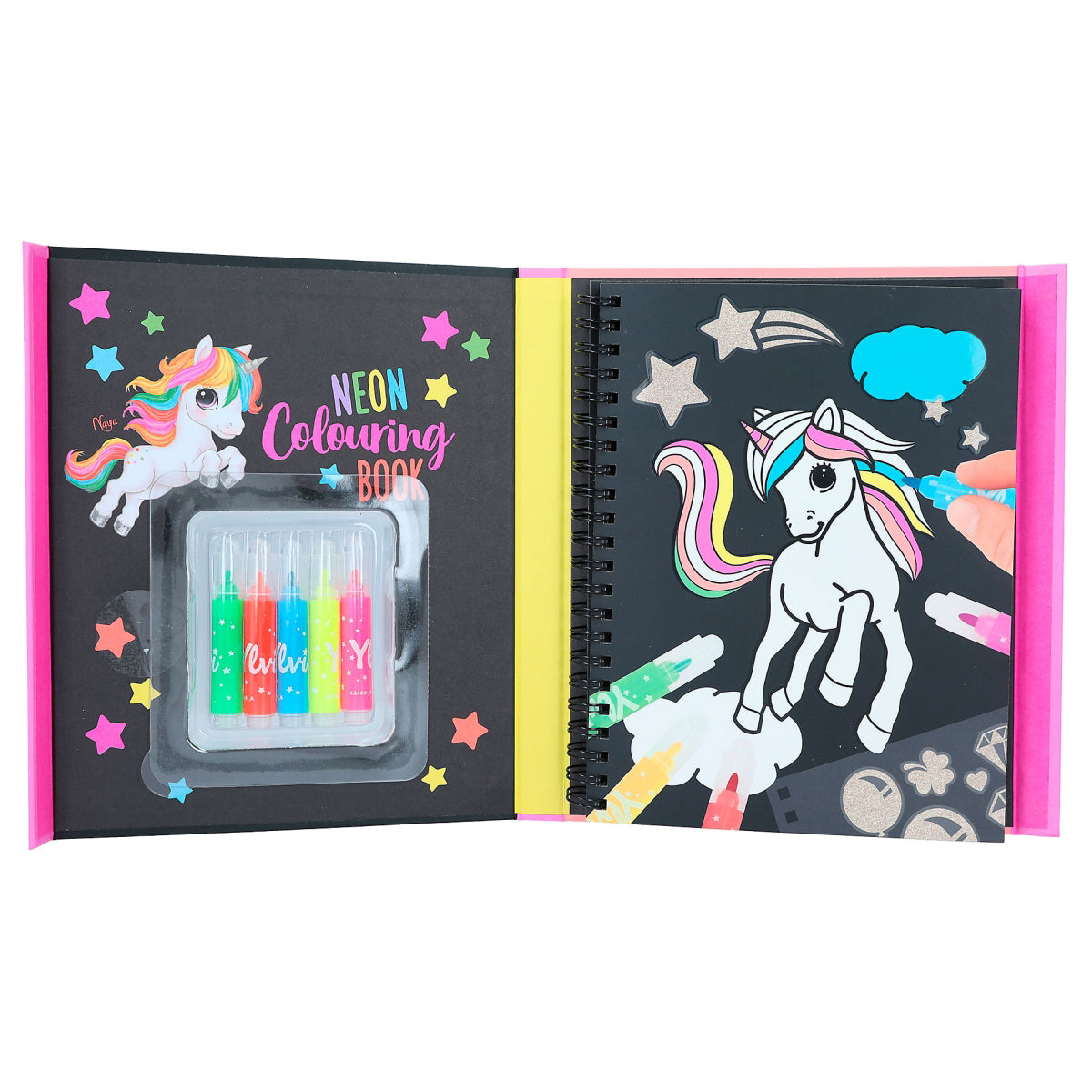 depesche-ylvi-neon-colouring-book-set-depe-0012169