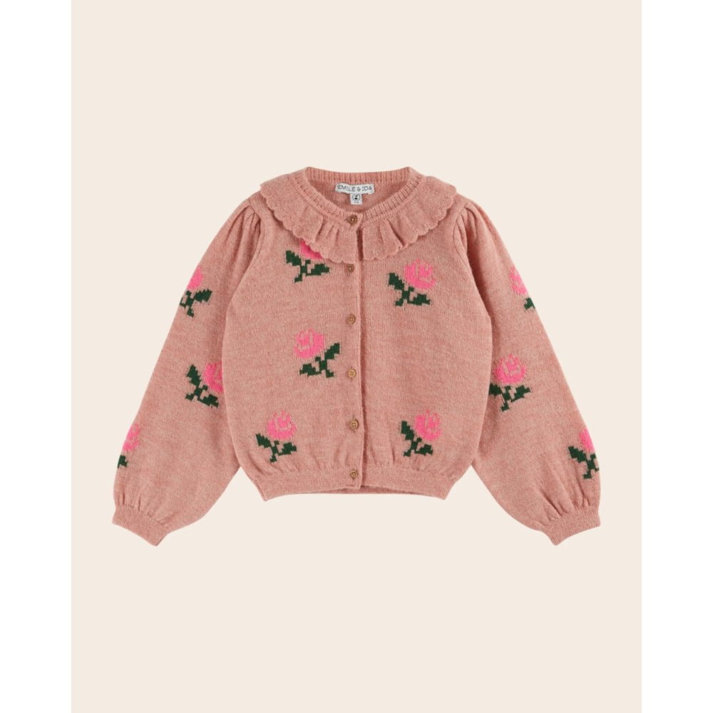 emile-et-ida-flowers-cardigan-rose-eei-w25ac124-rose-12m
