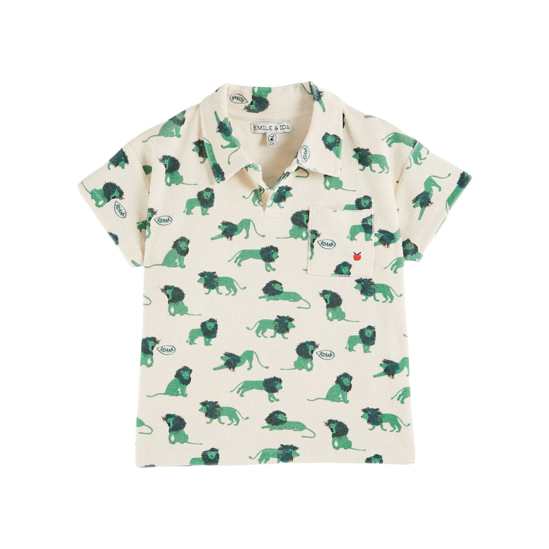 emile-et-ida-polo-eponge-imprime-lion-eei-s25ab092a-lion-02a