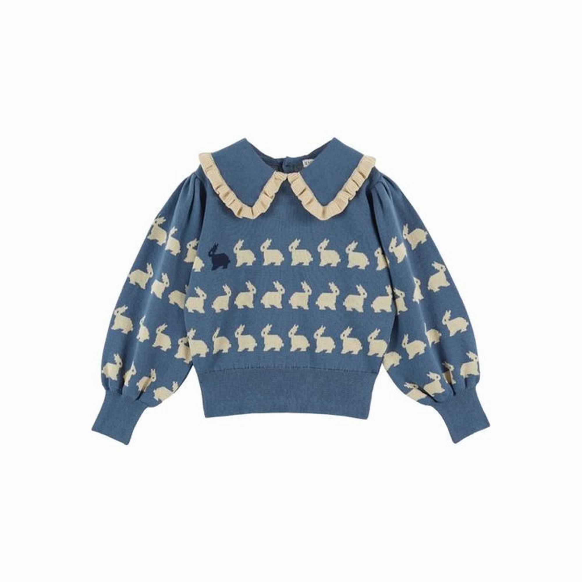 emile-et-ida-rabbit-pullover-lapin-bleu-clothing-wear-fashion-eei-w24aa123-lb-12m-01
