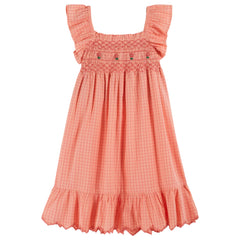 emile-et-ida-robe-brodee-smockee-vichy-pivoine-eei-s25ab266-vinpi-02a