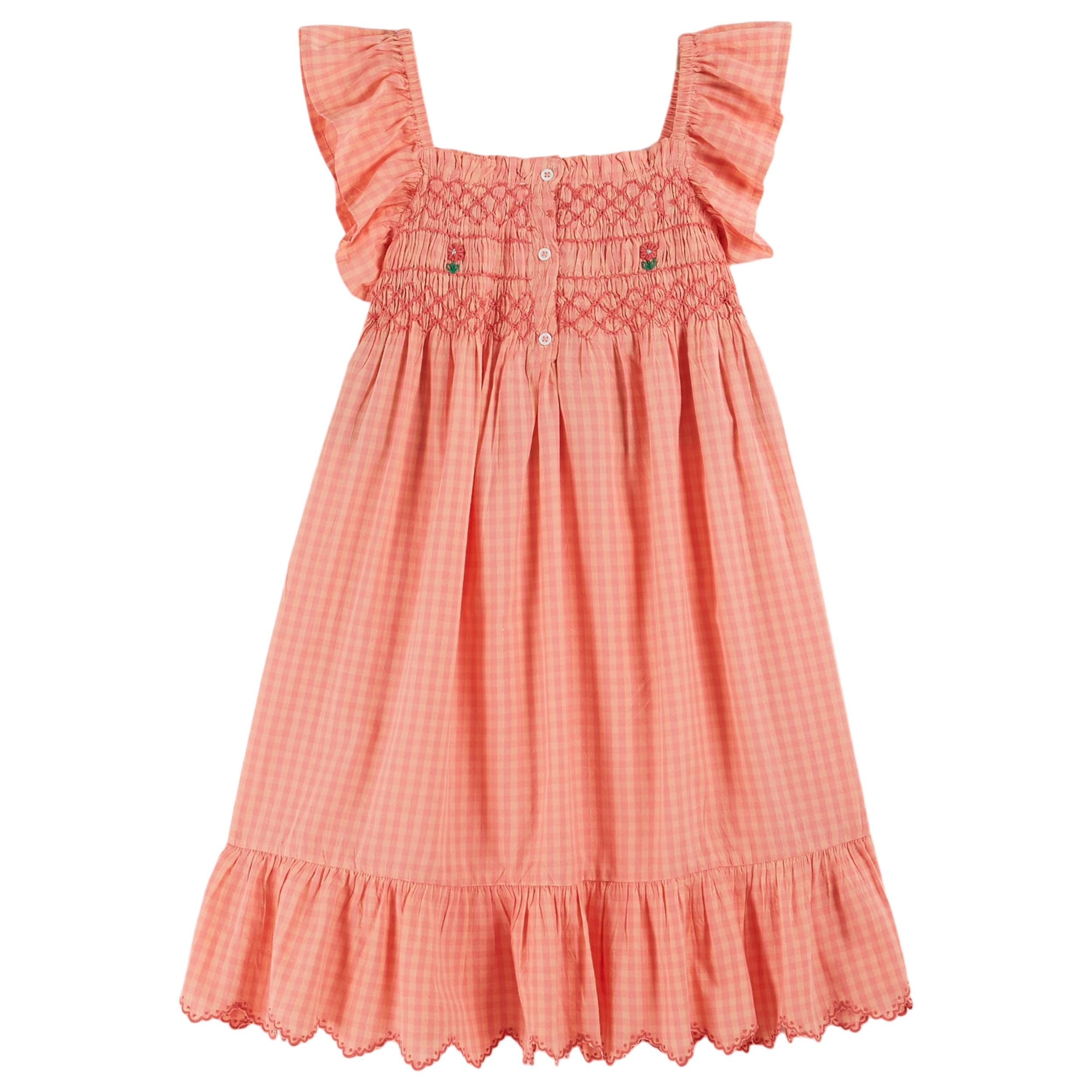 emile-et-ida-robe-brodee-smockee-vichy-pivoine-eei-s25ab266-vinpi-02a