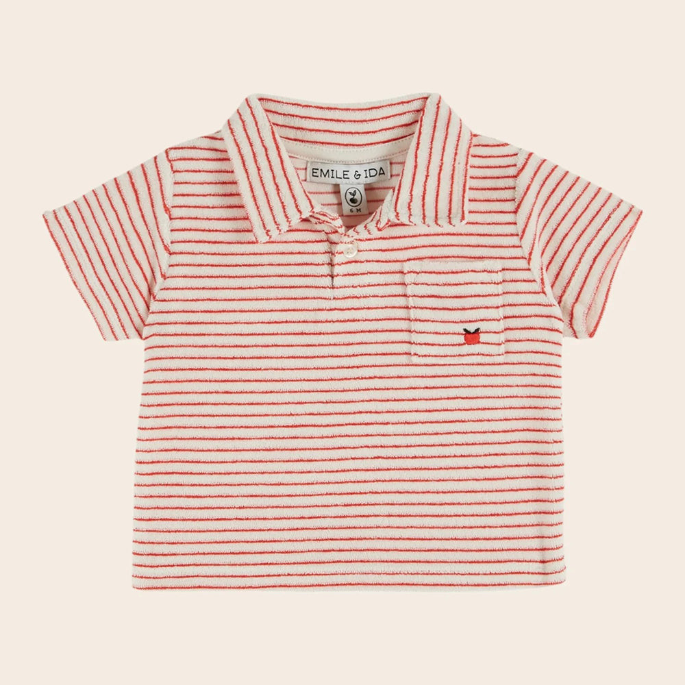 emile-et-ida-striped-terry-polo-80-organic-cotton-rayure-coquelicot