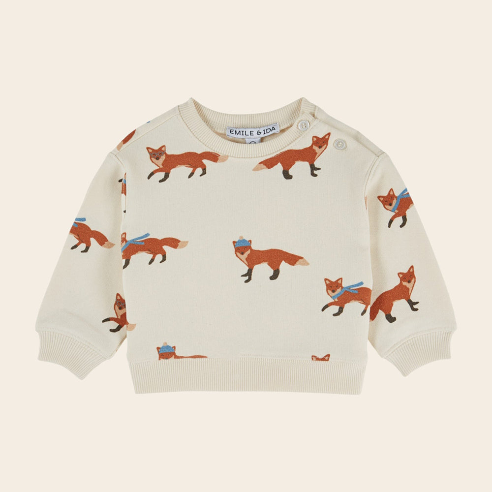 emile-et-ida-sweatshirt-imprime-all-over-renard-ecru-clothing-wear-fashion-eei-w26ae194-re-12m