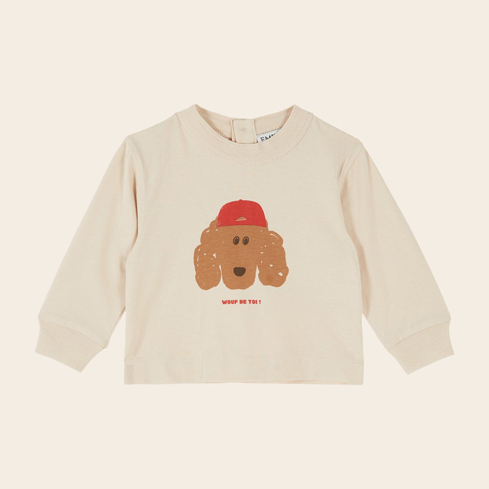 emile-et-ida-tee-shirt-chien-farine-clothing-wear-fashion-eei-w26ae010-farine-12m