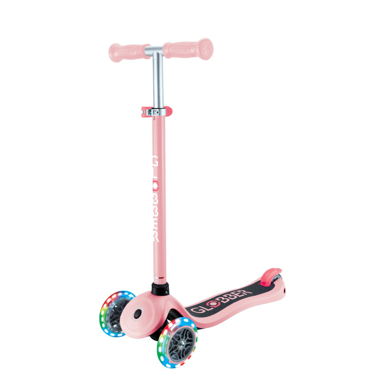 Globber Primo Lights V2 Scooter - Pastel Pink / Coral Pink (3 - 7Y+)