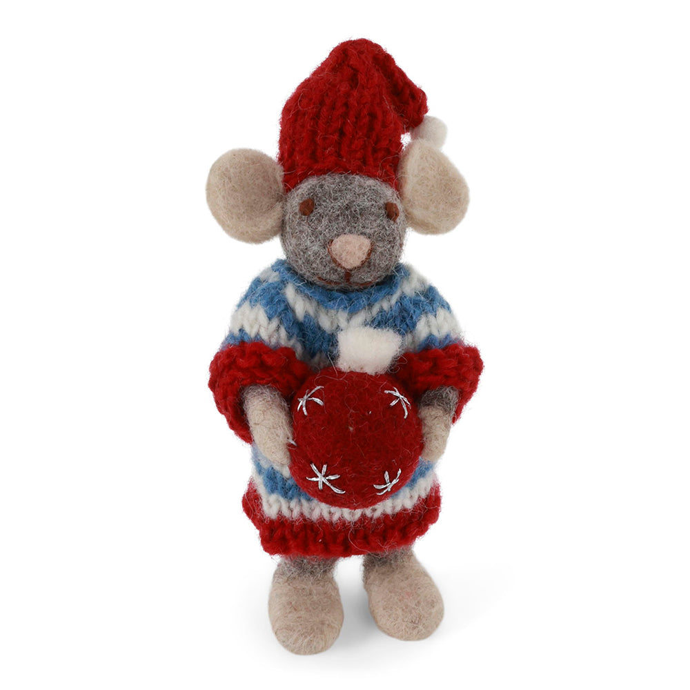 gry-sif-small-grey-girly-mouse-in-dress-w-chrismas-bauble-12cm