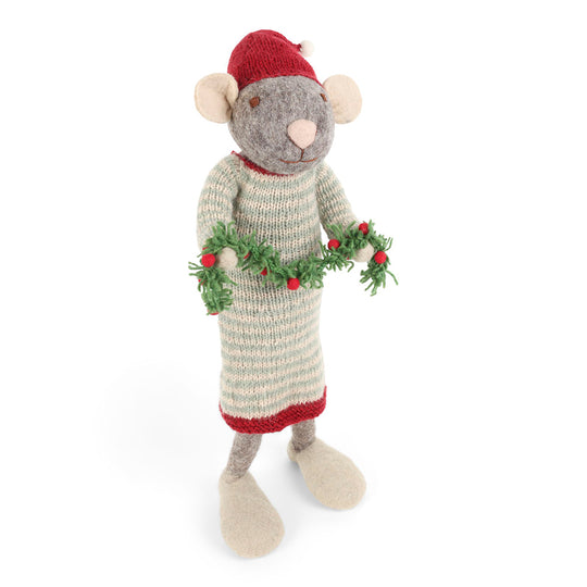 gry-sif-x-large-grey-mouse-w-garland-60cm
