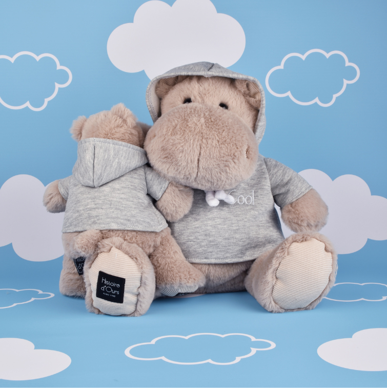 Histoire d'Ours Hippo Beige with Sweet 45cm