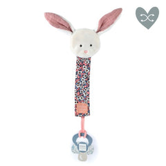 histoire-dours-lapin-rose-dummy-holder-18cm-bunny-white-hdo-dc4045-bw
