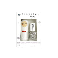 Inuwet Duo - Lip Balm/ Nail Polish - Top Coat Stars/ Cotton Candy Inuwet Duo - Lip Balm/ Nail Polish - Top Coat Stars/ Cotton Candy