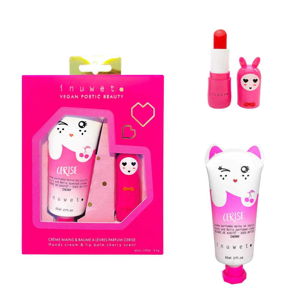 inuwet-wiz-set-hand-cream-lipbalm-cherry-scent-inuw-vinvs5