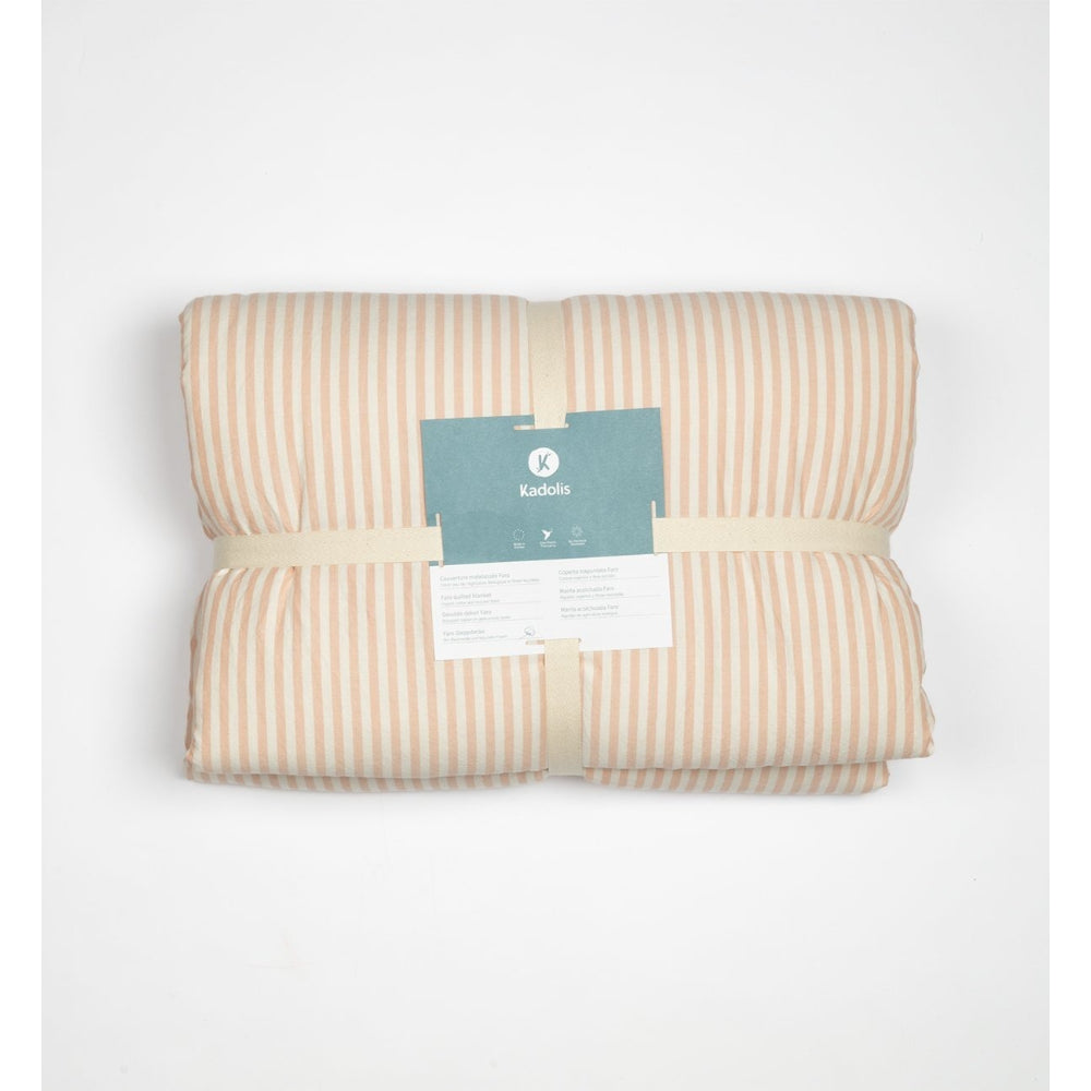 kadolis-faro-quilted-blanket-100x140cm-peach-stripes-kado-couv100140pea