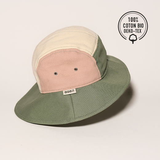 ki-et-la-camper-hat-anti-uv-green-natural-pink-kiet-kb1gnp-43-46cm