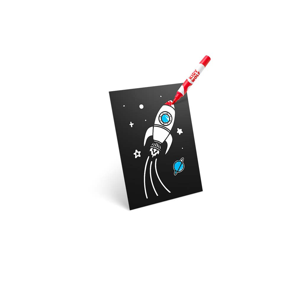 kidywolf-complete-set-light-up-wall-art-craft-kit-9-designs-2-neon-lights-easel-6-markers-rechargeable-battery-play-toy-kidw-kidyneon-pack