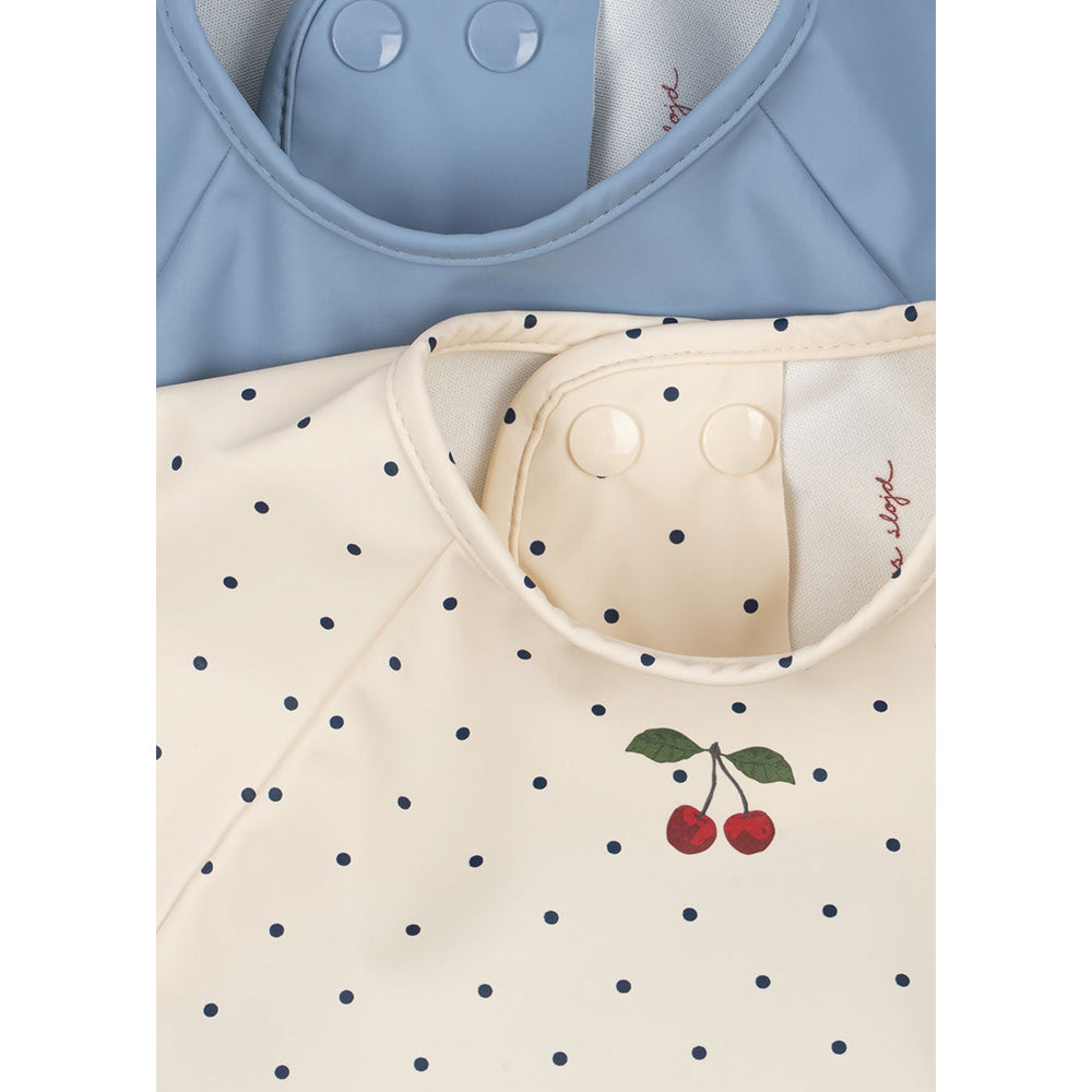 konges-sl-jd-2-pack-dinner-bib-with-sleeves-navy-dot-rain-washed