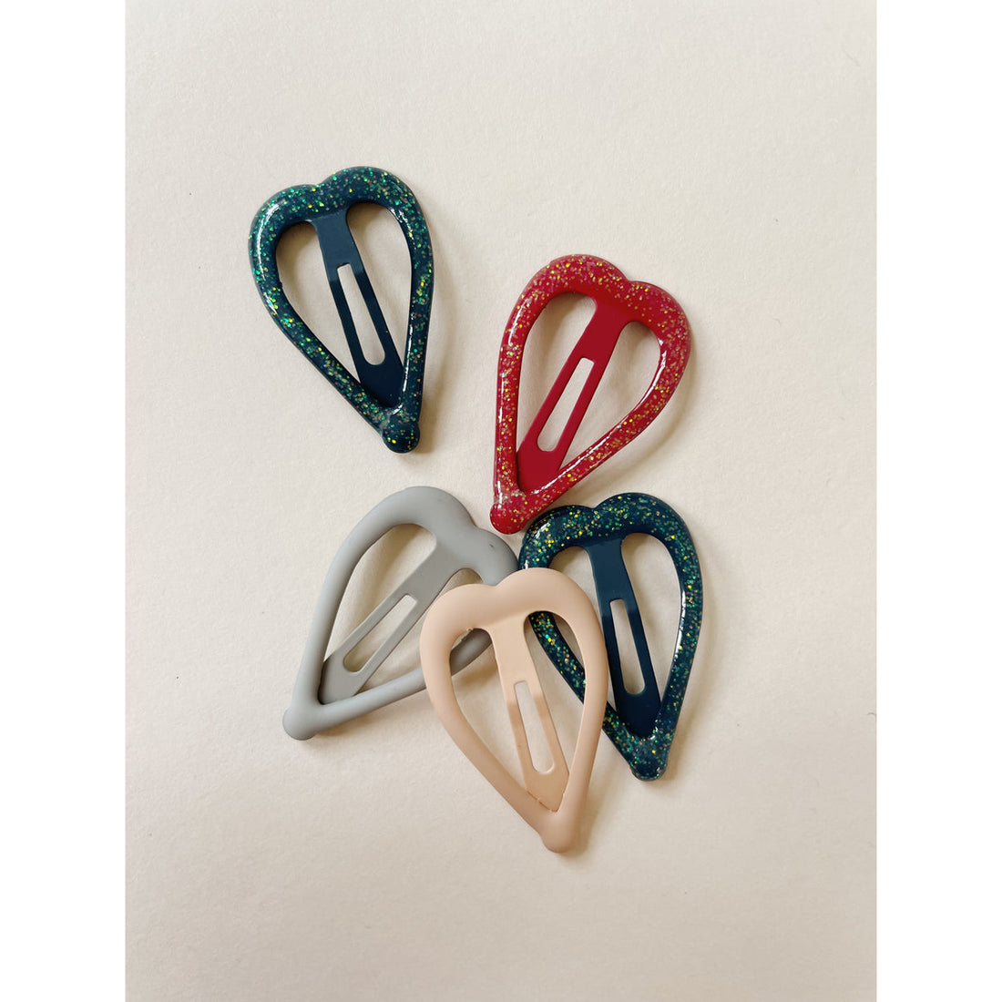 konges-sløjd-10-pack-junior-hair-clips-heart-multi-one-size-kong-w23ks6300-multi-os