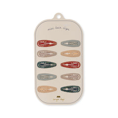 konges-sløjd-10-pack-junior-hair-clips-scallop-multi-one-size-kong-w23ks6301-multi-os