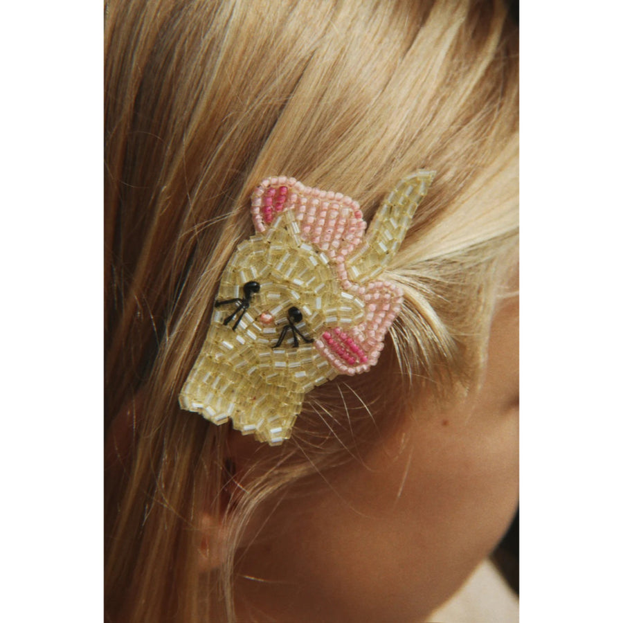 konges-sløjd-2-pack-bow-kitty-beaded-hair-clip-bow-kitty-kong-w25ks104048-bk-os