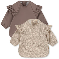 konges-sløjd-2-pack-dinner-bib-with-sleeves-and-frill-milk-tank-antler-kong-s24ks100008-mta-6-12m