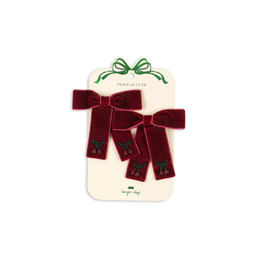 konges-sløjd-2-pack-juliette-bow-hair-clip-rio-red-kong-w25ks104175-riored-os