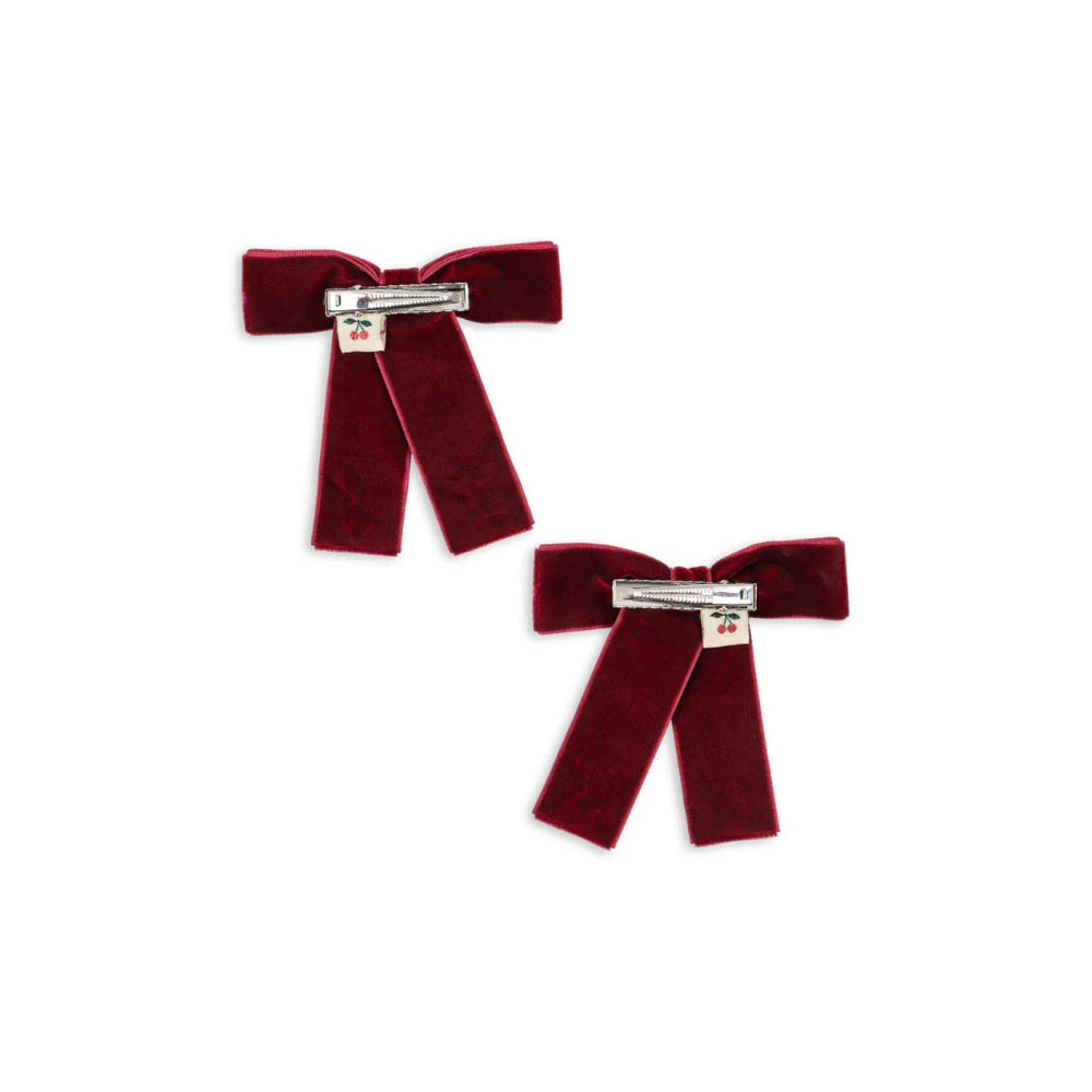 konges-sløjd-2-pack-juliette-bow-hair-clip-rio-red-kong-w25ks104175-riored-os