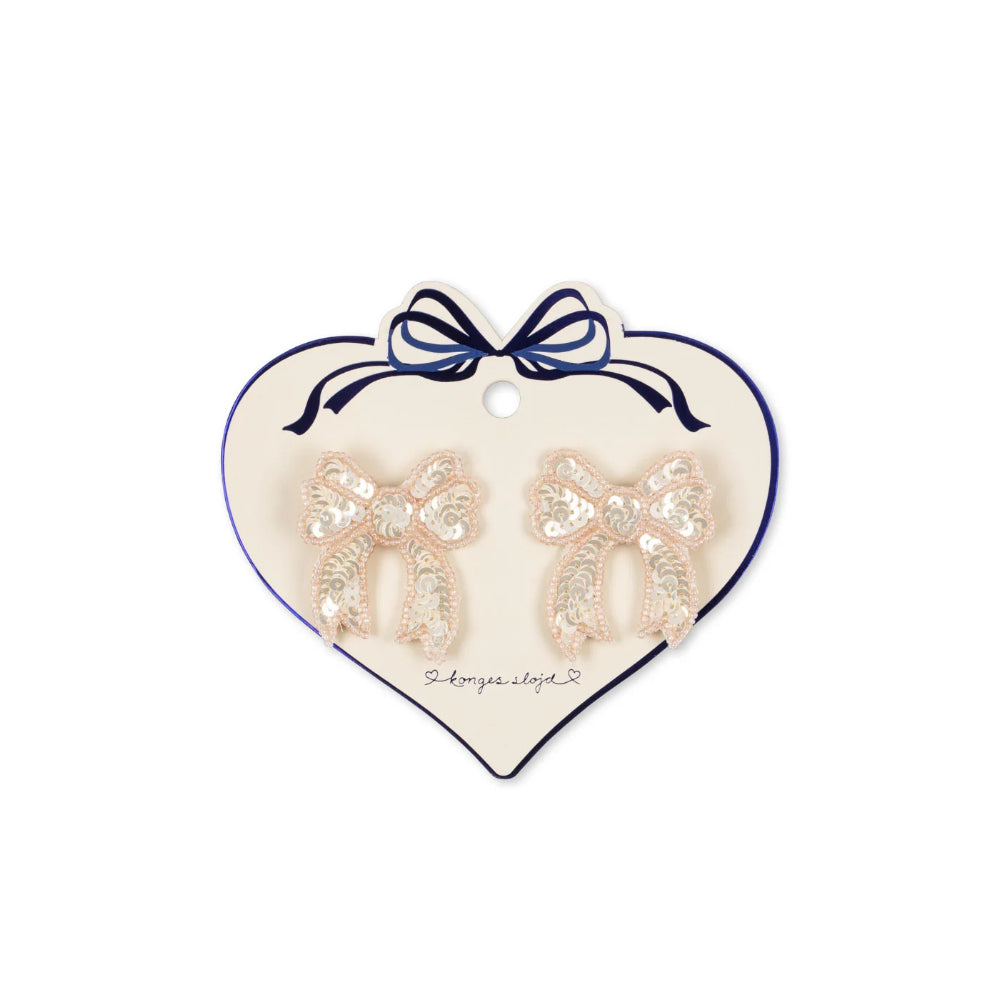 konges-sløjd-2-pack-sequin-bow-hair-clip-cameo-rose-one-size-kong-w25ks103649-cr-os