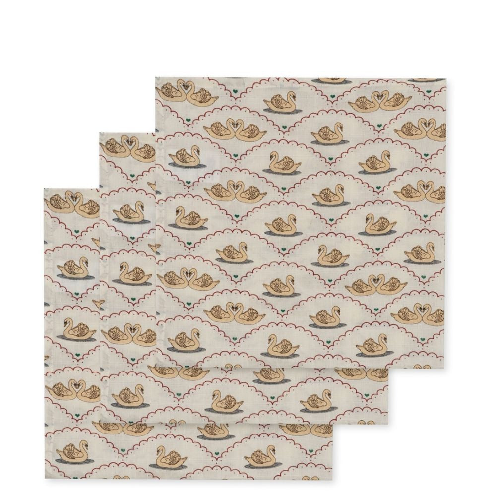 konges-slojd-3-pack-muslin-cloth-gots-swan-one-size-baby-nursery-kong-w23ks6311-swan-os