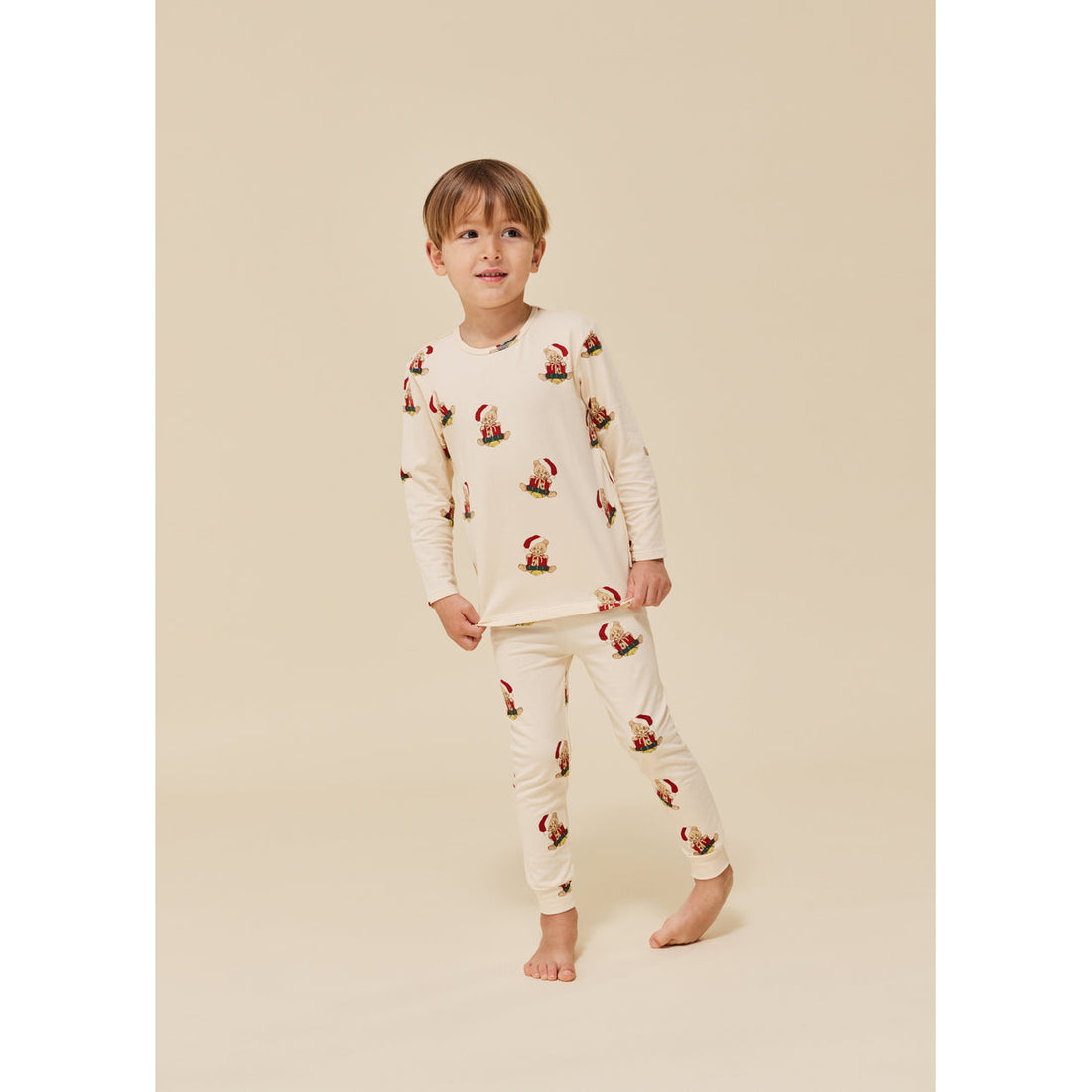 konges-sløjd-basic-blouse-pants-set-gots-christmas-teddy-kong-w23ks6334-ct-2y