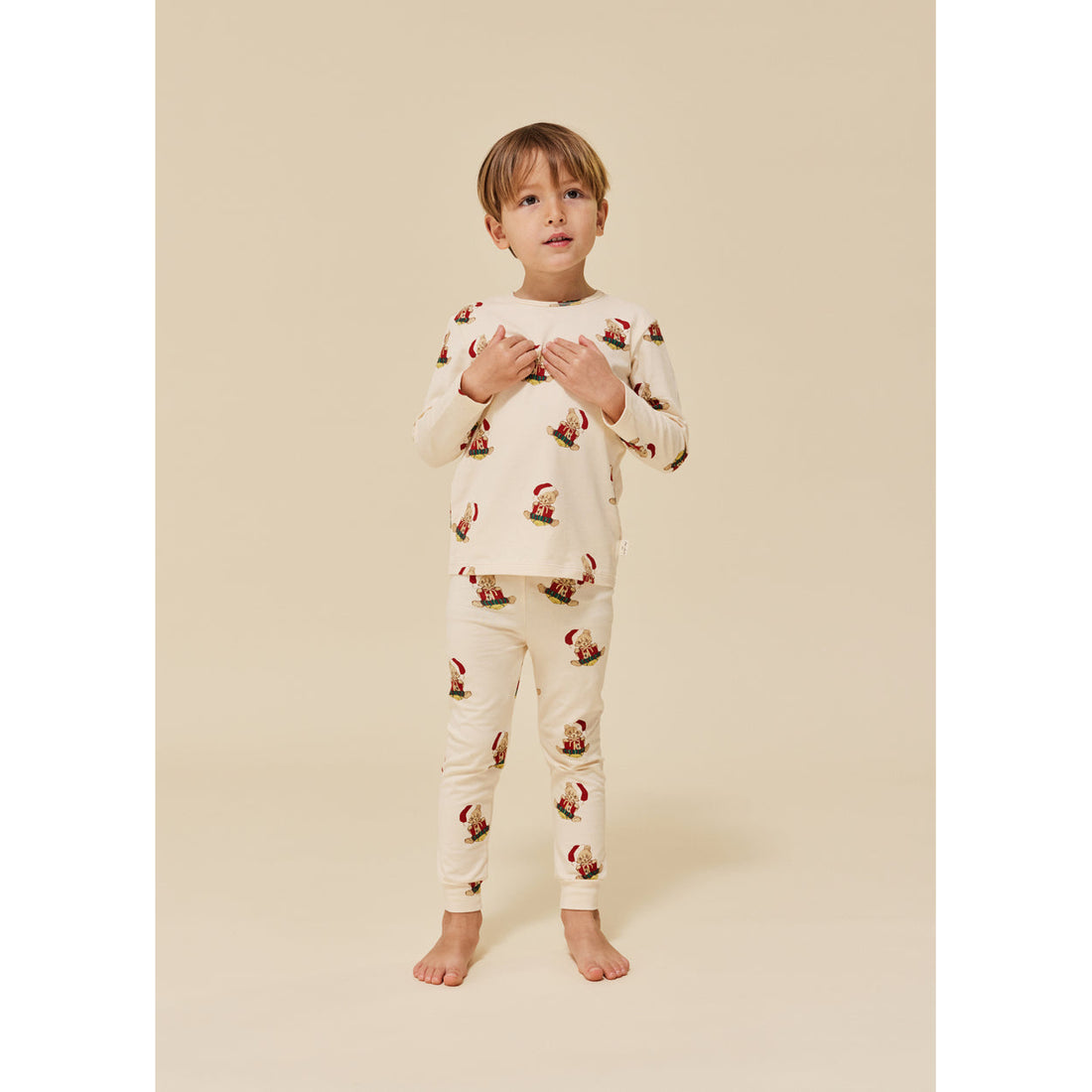 konges-sløjd-basic-blouse-pants-set-gots-christmas-teddy-kong-w23ks6334-ct-2y