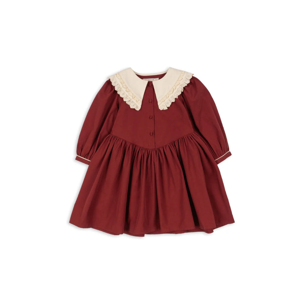 konges-sløjd-coeur-collar-dress-gots-red-dahlia-kong-w25ks104266-rd-2y