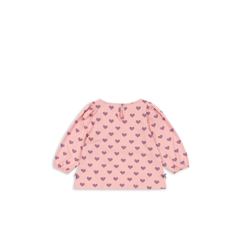 konges-sløjd-drey-slit-blouse-gots-hortensia-coeur-kong-w25ks103786-hc-12m