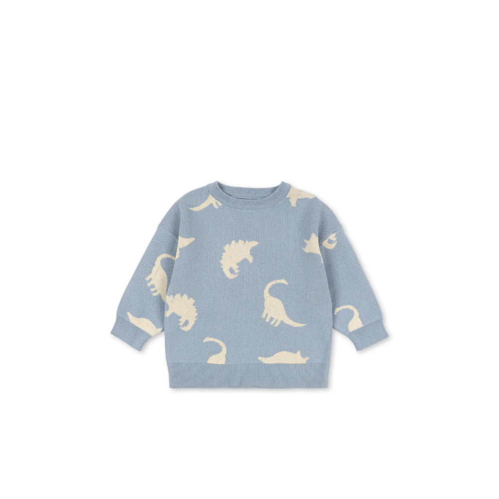 konges-sløjd-lapis-knit-sweater-gots-dino-mist-kong-w25ks103856-dinom-12m