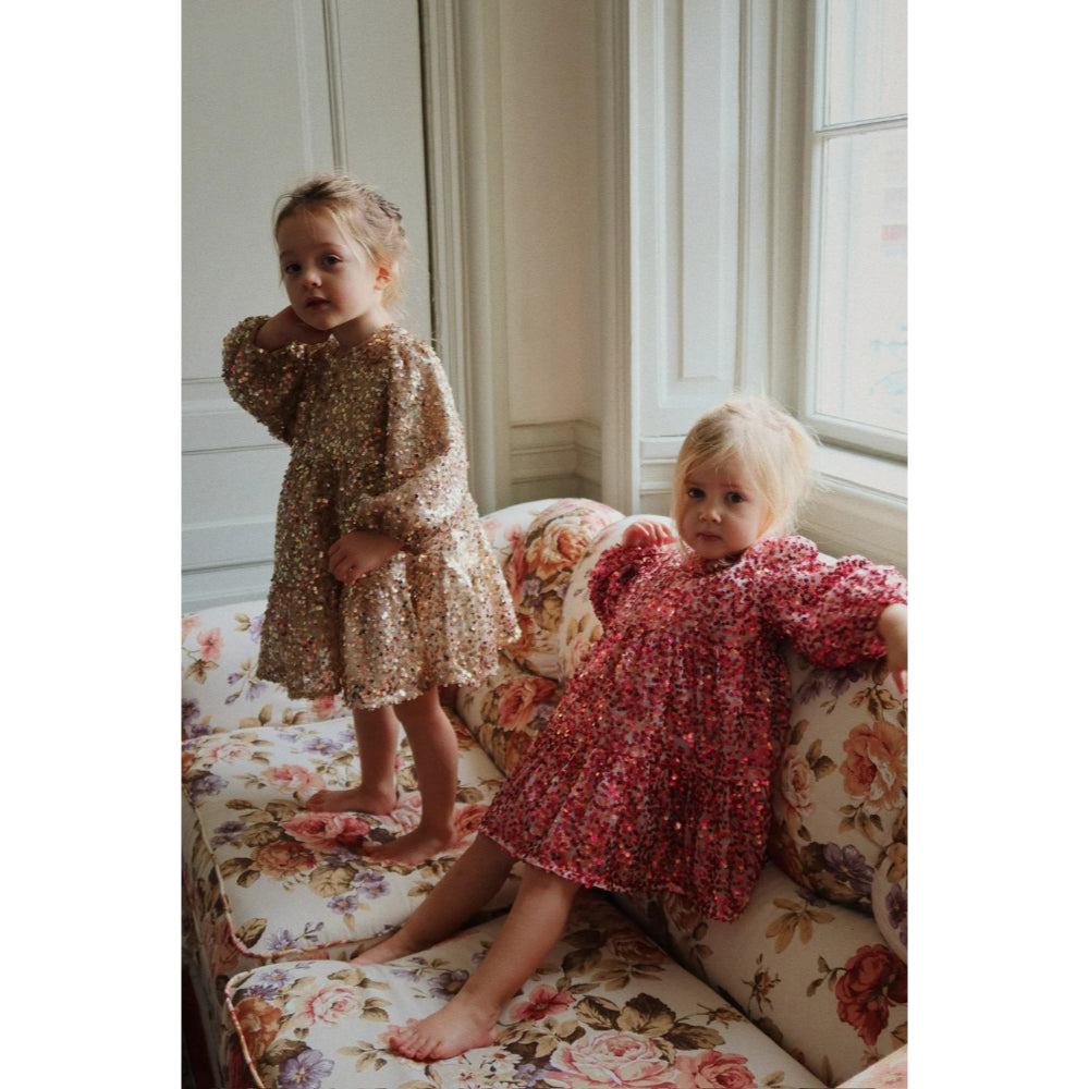 konges-sløjd-lila-sequins-bow-dress-gold-glitter-kong-w25ks103858-gg-2y