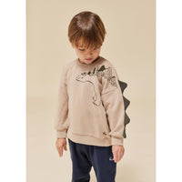 konges-sløjd-lou-animal-spike-dino-gots-oxford-tan-kong-w23ks6428-ot-2y