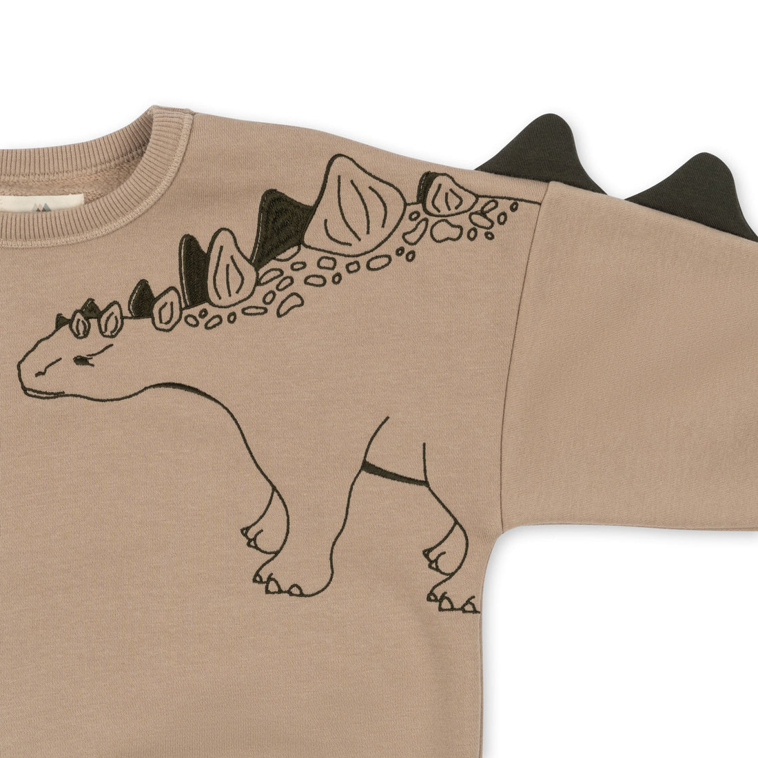 konges-sløjd-lou-animal-spike-dino-gots-oxford-tan-kong-w23ks6428-ot-2y