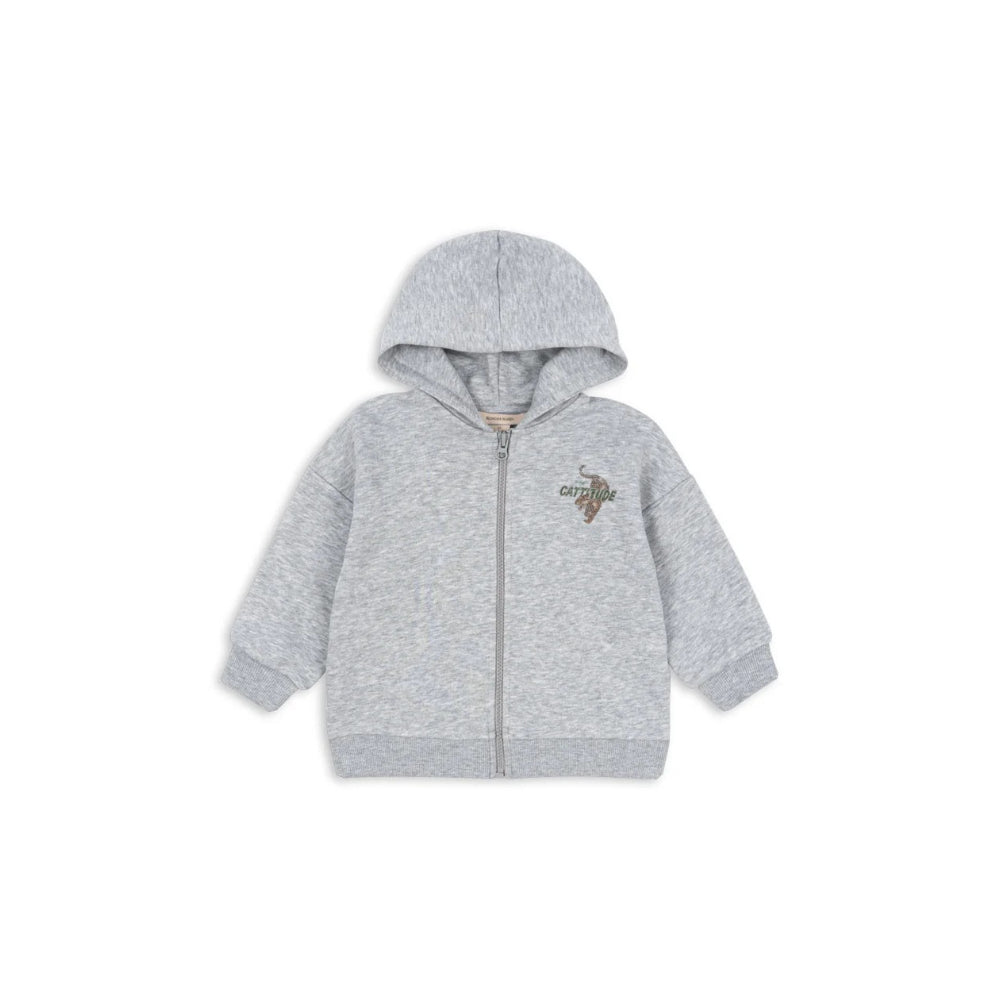 konges-sløjd-lou-sweat-zip-hood-ocs-grey-melange-kong-w25ks103865-gm-2y