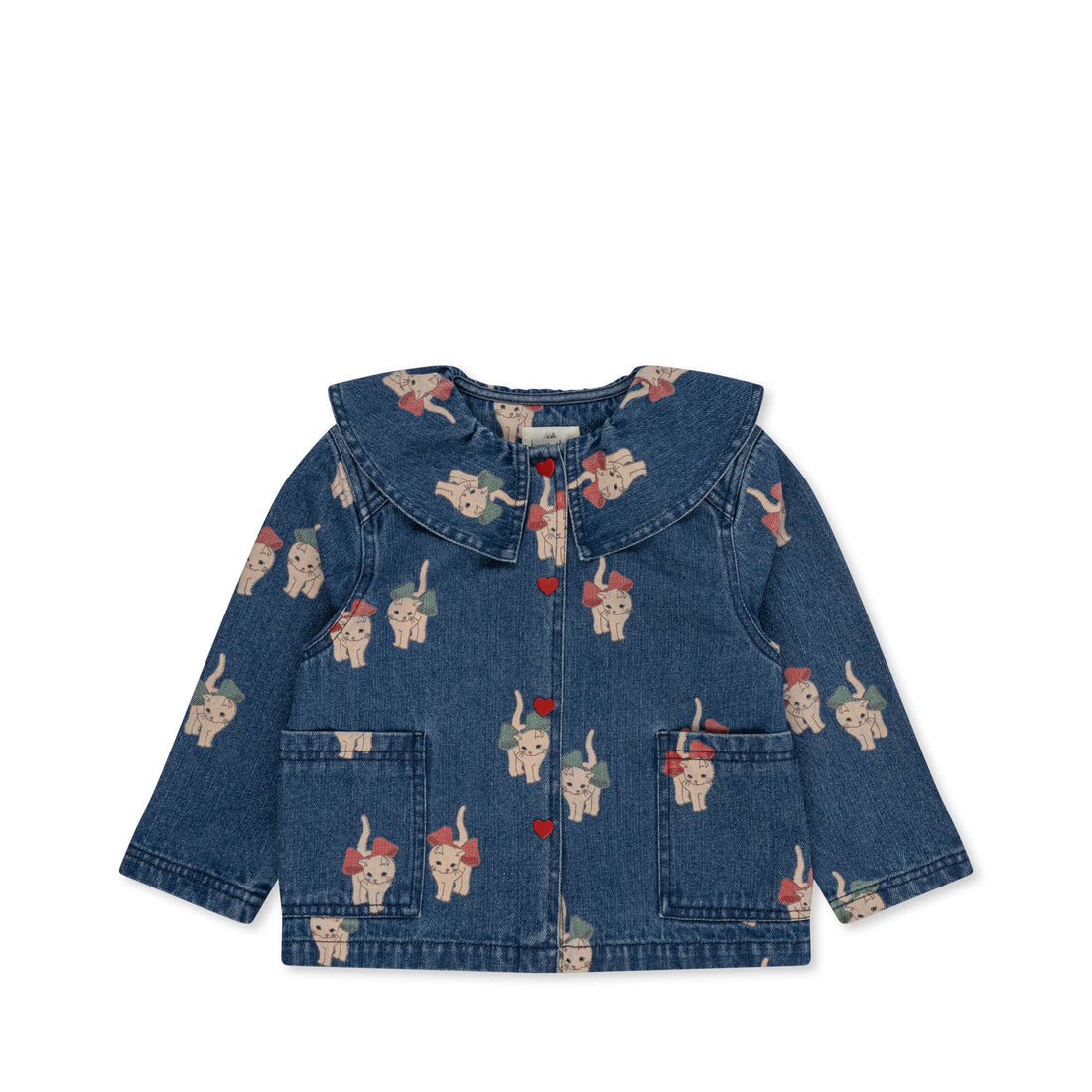 konges-sløjd-magot-denim-shirt-kitty-bow-kong-w23ks6028-kb-2y