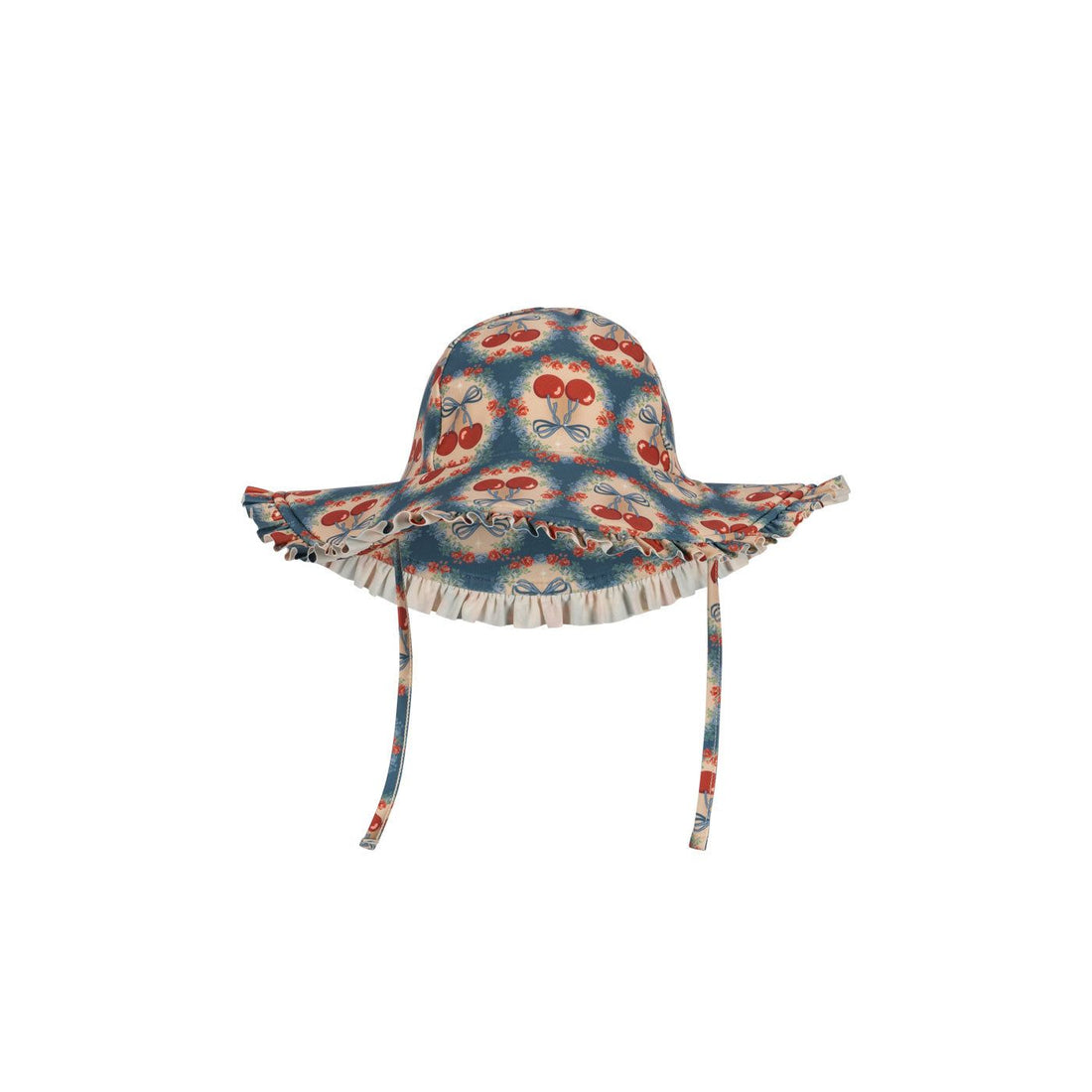 konges-sløjd-maya-swim-hat-grs-cherry-bow-blue-kong-s25ks102679-cbb-2-4y
